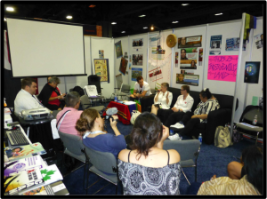 The Couch Talk Show with Dr. Françoise Barré-Sinoussi, President of the International AIDS Society, at the Indigenous Peoples Networking Zone, AIDS 2012, Washington, D.C.